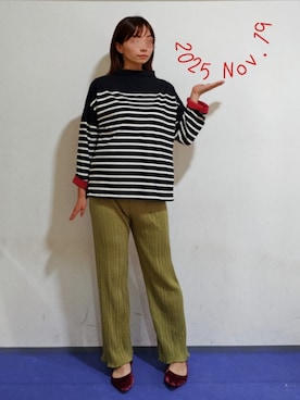 「アイテム（Tシャツ/カットソー）」を使った、🍠ゆみっつ🍠さん（レディース・173cm）の秋コーディネート