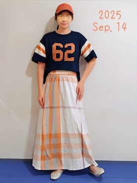 「アイテム（スカート）」を使った、🍠ゆみっつ🍠さん（レディース・173cm）の秋コーディネート