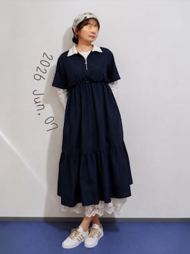 「n'OrLABEL（ノアールレーベル）のアイテム」を使った、🍠ゆみっつ🍠さん（レディース・173cm）の夏コーディネート