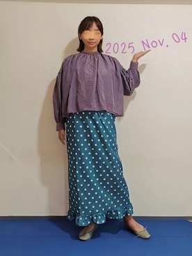 「アイテム（スカート）」を使った、🍠ゆみっつ🍠さん（レディース・173cm）の秋コーディネート