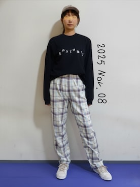 「アイテム（Tシャツ/カットソー）」を使った、🍠ゆみっつ🍠さん（レディース・173cm）の秋コーディネート