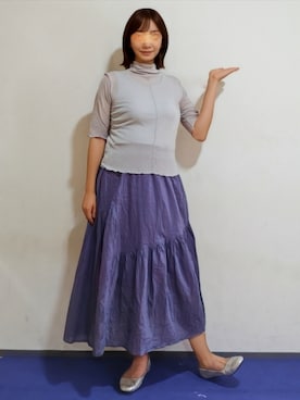 「アイテム（スカート）」を使った、🍠ゆみっつ🍠さん（レディース・173cm）の秋コーディネート