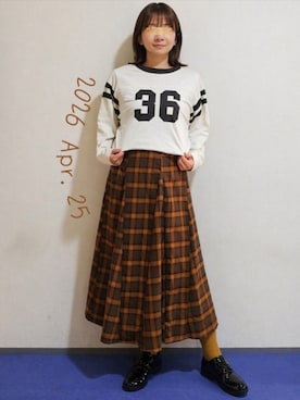 「reca（レカ）のアイテム」を使った、🍠ゆみっつ🍠さん（レディース・173cm）の春コーディネート