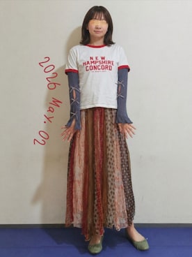 「Ungrid（アングリッド）のアイテム（スカート）」を使った、🍠ゆみっつ🍠さん（レディース・173cm）の春コーディネート