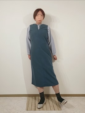 「&. NOSTALGIA（アンドドットノスタルジア）のアイテム（ワンピース/ドレス）」を使った、🍠ゆみっつ🍠さん（レディース・173cm）の春コーディネート