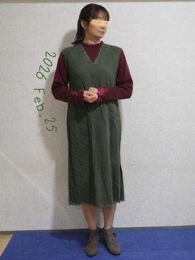 「GeeRA（ジーラ）のアイテム」を使った、🍠ゆみっつ🍠さん（レディース・173cm）の冬コーディネート