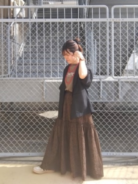 「アイテム（シュシュ）」を使った、tarochanさん（レディース・155cm）の秋コーディネート