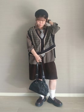 「Ray BEAMS（レイビームス）のアイテム」を使った、yuisanさん（レディース・155cm）の秋コーディネート