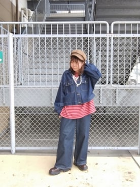 「アイテム（キャスケット）」を使った、tarochanさん（レディース・155cm）の秋コーディネート