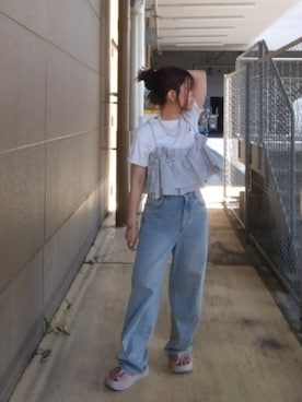 「アイテム（シュシュ）」を使った、tarochanさん（レディース・155cm）の夏コーディネート