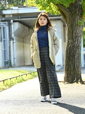 「カシミヤタッチ」｜マックハウスZOZOスタイリスト レディースさん（レディース・163cm）の冬コーディネート