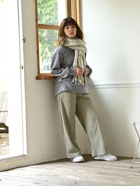 「NAVY（ネイビー）のアイテム」を使った、マックハウスZOZOスタイリスト レディースさん（レディース・163cm）の冬コーディネート