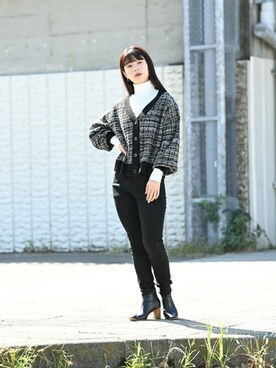 「Mac-House（マックハウス）のアイテム」を使った、マックハウスZOZOスタイリスト レディースさん（レディース・163cm）の冬コーディネート