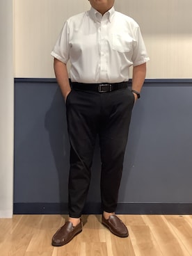 「アイテム（ビジネスシャツ）」を使った、BRICK HOUSE by Tokyo Shirts 佐賀ゆめタウン店さん（メンズ・169cm）の夏コーディネート