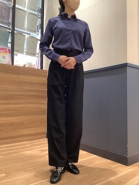 「ノーアイロン」｜BRICK HOUSE by Tokyo Shirts 佐賀ゆめタウン店さん（レディース・168cm）の秋コーディネート