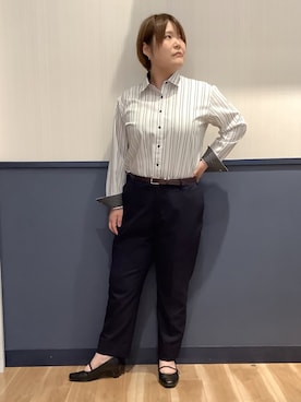 「アイテム（ビジネスシャツ）」を使った、BRICK HOUSE by Tokyo Shirts 佐賀ゆめタウン店さん（レディース・158cm）の夏コーディネート
