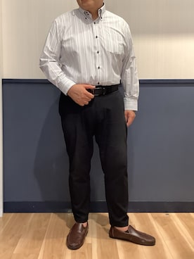 「アイテム（ビジネスシャツ）」を使った、BRICK HOUSE by Tokyo Shirts 佐賀ゆめタウン店さん（メンズ・169cm）の夏コーディネート