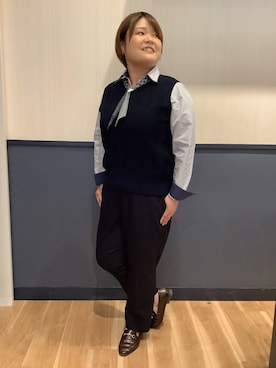 「アイテム（ビジネスシャツ）」を使った、BRICK HOUSE by Tokyo Shirts 佐賀ゆめタウン店さん（レディース・158cm）の秋コーディネート