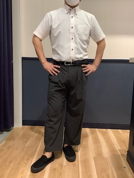 「アイテム（ビジネスシャツ）」を使った、BRICK HOUSE by Tokyo Shirts 佐賀ゆめタウン店さん（メンズ・171cm）の夏コーディネート