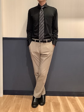 「アイテム（ビジネスシャツ）」を使った、BRICK HOUSE by Tokyo Shirts 佐賀ゆめタウン店さん（メンズ・177cm）の秋コーディネート