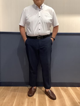 「アイテム（ビジネスシャツ）」を使った、BRICK HOUSE by Tokyo Shirts 佐賀ゆめタウン店さん（メンズ・169cm）の夏コーディネート