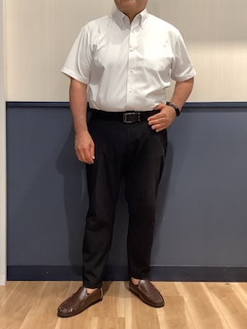 「アイテム（ビジネスシャツ）」を使った、BRICK HOUSE by Tokyo Shirts 佐賀ゆめタウン店さん（メンズ・169cm）の夏コーディネート