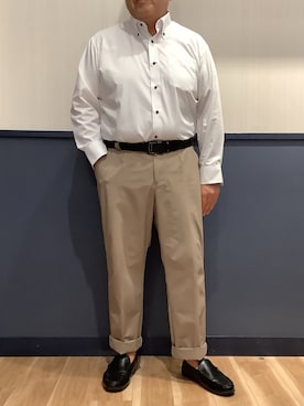 「アイテム（ビジネスシャツ）」を使った、BRICK HOUSE by Tokyo Shirts 佐賀ゆめタウン店さん（メンズ・169cm）の夏コーディネート