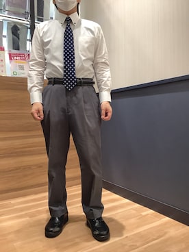 「透けにくい」｜BRICK HOUSE by Tokyo Shirts 佐賀ゆめタウン店さん（メンズ・173cm）の秋コーディネート
