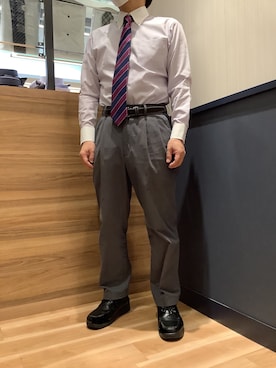 「透けにくい」｜BRICK HOUSE by Tokyo Shirts 佐賀ゆめタウン店さん（メンズ・165cm）の秋コーディネート