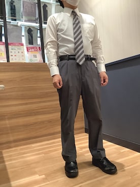 「透けにくい」｜BRICK HOUSE by Tokyo Shirts 佐賀ゆめタウン店さん（メンズ・165cm）の秋コーディネート