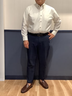 「アイテム（ビジネスシャツ）」を使った、BRICK HOUSE by Tokyo Shirts 佐賀ゆめタウン店さん（メンズ・169cm）の夏コーディネート