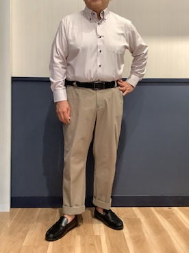 「アイテム（ビジネスシャツ）」を使った、BRICK HOUSE by Tokyo Shirts 佐賀ゆめタウン店さん（メンズ・169cm）の夏コーディネート