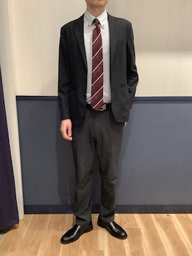 「アイテム（ビジネスシャツ）」を使った、BRICK HOUSE by Tokyo Shirts 佐賀ゆめタウン店さん（メンズ・177cm）の秋コーディネート