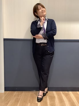 「アイテム（ビジネスシャツ）」を使った、BRICK HOUSE by Tokyo Shirts 佐賀ゆめタウン店さん（レディース・158cm）の夏コーディネート
