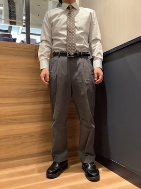 「透けにくい」｜BRICK HOUSE by Tokyo Shirts 佐賀ゆめタウン店さん（メンズ・165cm）の秋コーディネート