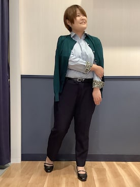 「アイテム（ビジネスシャツ）」を使った、BRICK HOUSE by Tokyo Shirts 佐賀ゆめタウン店さん（レディース・158cm）の夏コーディネート
