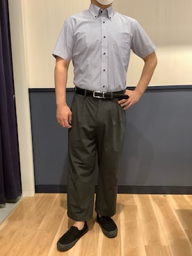 「アイテム（ビジネスシャツ）」を使った、BRICK HOUSE by Tokyo Shirts 佐賀ゆめタウン店さん（メンズ・171cm）の夏コーディネート