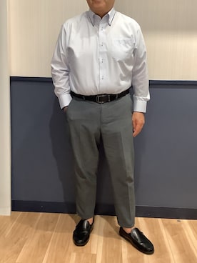 「アイテム（ビジネスシャツ）」を使った、BRICK HOUSE by Tokyo Shirts 佐賀ゆめタウン店さん（メンズ・169cm）の夏コーディネート