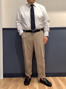 「アイテム（ビジネスシャツ）」を使った、BRICK HOUSE by Tokyo Shirts 佐賀ゆめタウン店さん（メンズ・169cm）の夏コーディネート