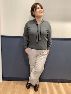 「ボウタイ」｜BRICK HOUSE by Tokyo Shirts 佐賀ゆめタウン店さん（レディース・158cm）の秋コーディネート