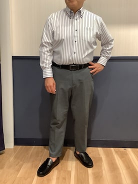 「アイテム（ビジネスシャツ）」を使った、BRICK HOUSE by Tokyo Shirts 佐賀ゆめタウン店さん（メンズ・169cm）の夏コーディネート