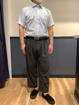 「アイテム（ビジネスシャツ）」を使った、BRICK HOUSE by Tokyo Shirts 佐賀ゆめタウン店さん（メンズ・171cm）の夏コーディネート