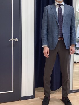 BRICK HOUSE シャツ工房 熊本イオンモール店さん(メンズ・183cm)の春コーディネート
