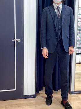 BRICK HOUSE シャツ工房 熊本イオンモール店さん(メンズ・183cm)の冬コーディネート