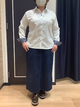 BRICK HOUSE シャツ工房 熊本イオンモール店さん（レディース・154cm）の冬コーディネート