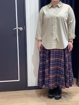 BRICK HOUSE シャツ工房 熊本イオンモール店さん（レディース・153cm）の冬コーディネート