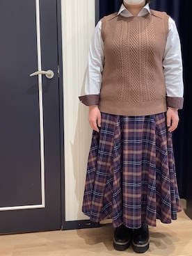 BRICK HOUSE シャツ工房 熊本イオンモール店さん（レディース・153cm）の冬コーディネート