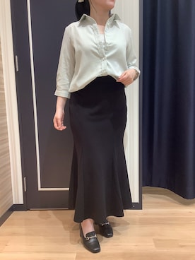 「東京シャツ」｜BRICK HOUSE シャツ工房 熊本イオンモール店さん（レディース・156cm）の春コーディネート