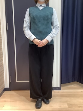 BRICK HOUSE シャツ工房 熊本イオンモール店さん(レディース・163cm)の冬コーディネート