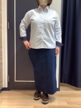 BRICK HOUSE シャツ工房 熊本イオンモール店さん(レディース・154cm)の冬コーディネート